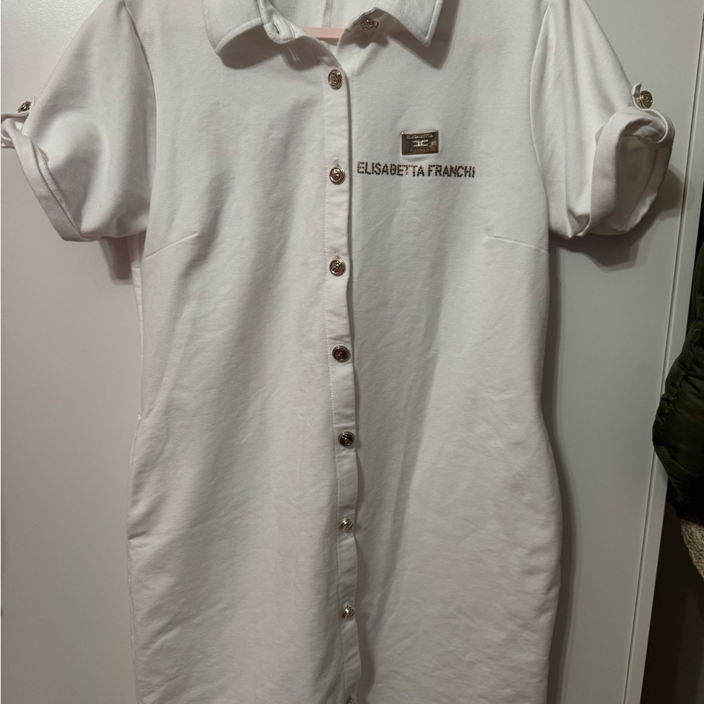 White Button-Up Dress